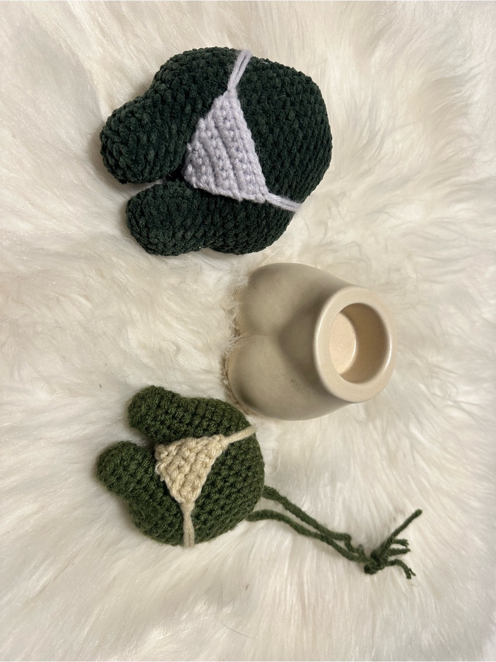 Handmade Lady Figure crochet and tea light holder
